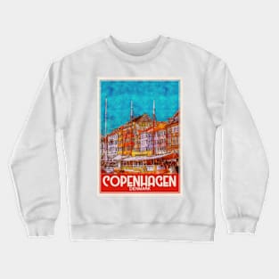 Copenhagen Denmark Travel Art Crewneck Sweatshirt